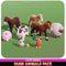 Farm Animals Pack Cute cow sheep horse pig chicken hen rooster chick zoo animal village cartoon 
