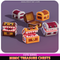 Mimic Treasure Chests Cute Meshtint 3d model unity low poly game fantasy dungeon evolution Pokemon 