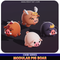 Modular Pig Boar Chibi Meshtint 3d model unity low poly game fantasy monster evolution Pokemon 