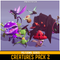 Polygonal Creatures Pack 2 Mesh Tint Shop3DSA Unity3D Game Low Poly Download 3D Model