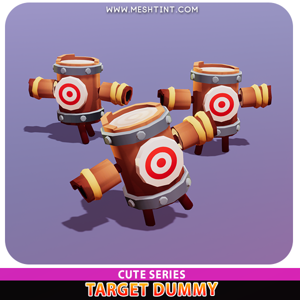 Target Dummy Cute Meshtint 3d model unity low poly game fantasy creature monster